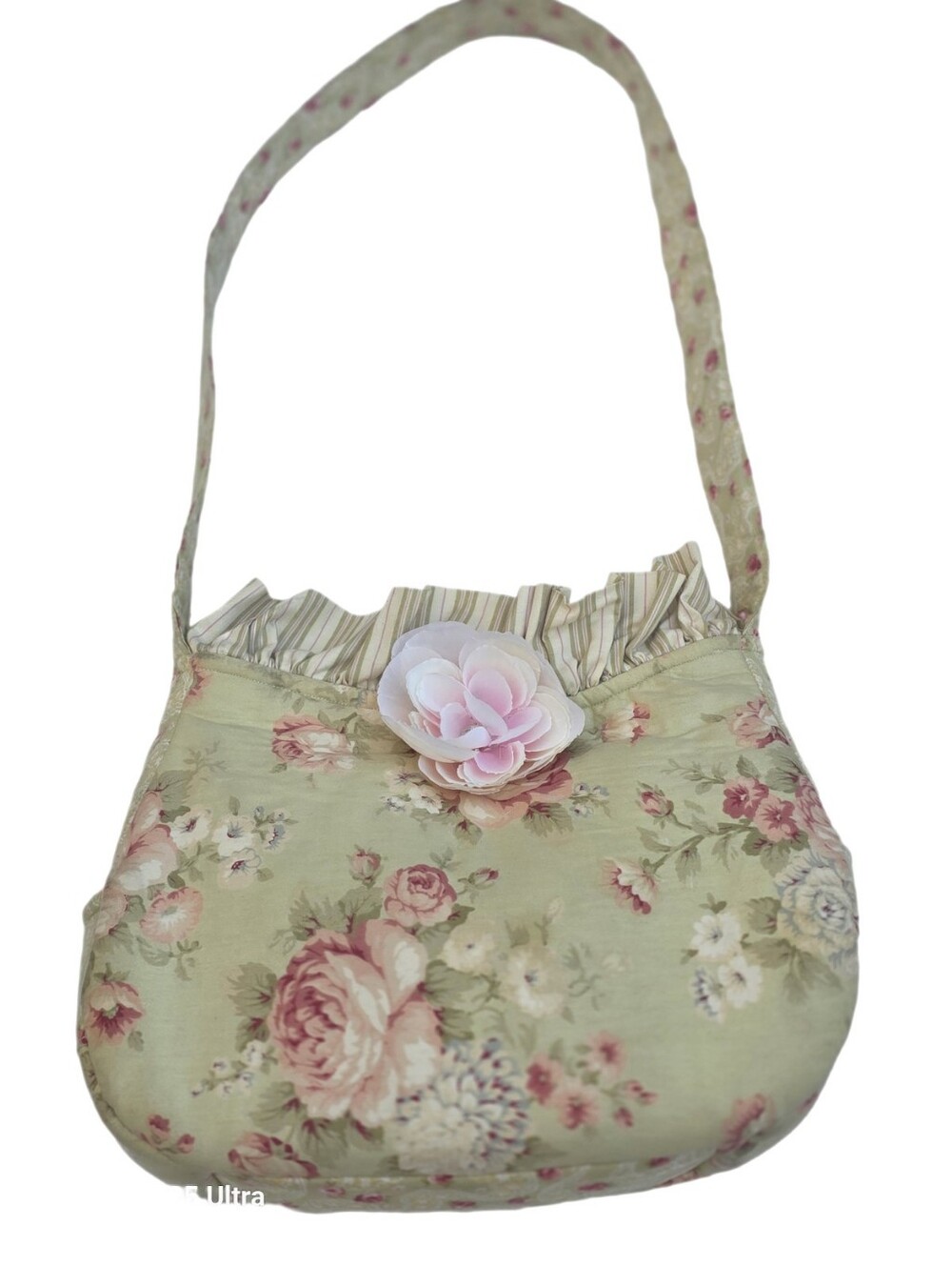Vintage Shabby Chic Quilted Floral Shoulder Bag - Picture 6 of 17